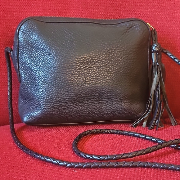 Tory Burch Black Crossbody Bag with Braided Strap and Tassle - Picture 6 of 15